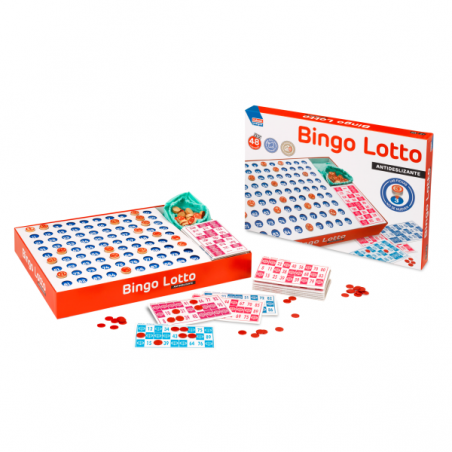 Clásico BINGO LOTTO con fichas de madera, ¡¡coge tus cartones y a jugar!!
Las fichas solo tienen el