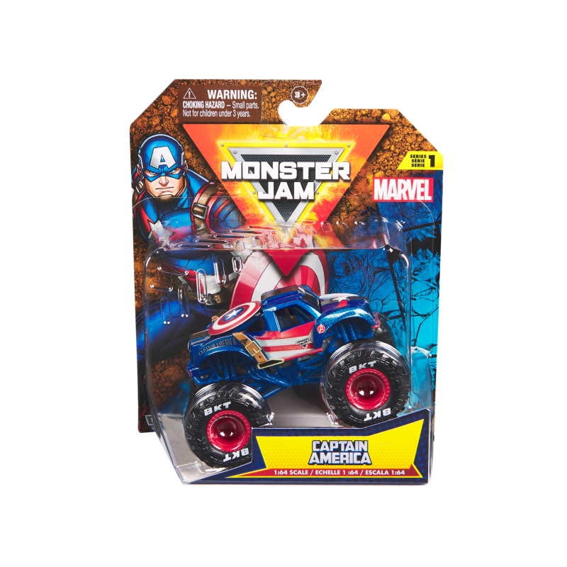 MONSTER JAM SURTIDO VEHICULO MARVEL 1:64