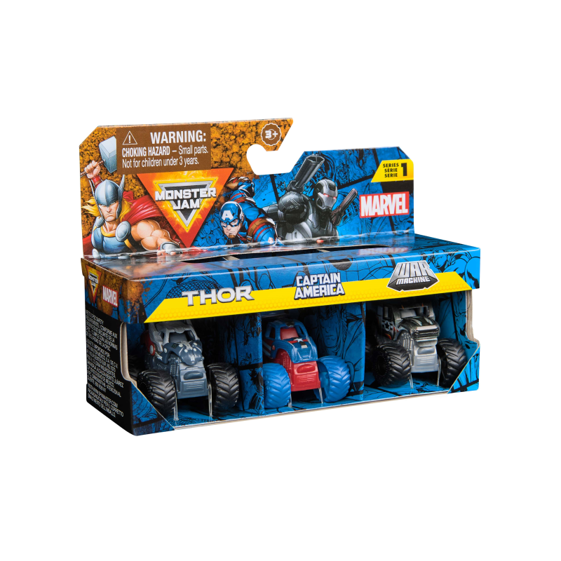 MONSTER JAM MINI MARVEL PACK 3 SURTIDO