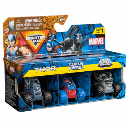 MONSTER JAM MINI MARVEL PACK 3 SURTIDO