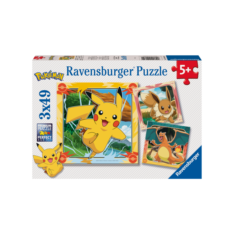 PUZZLE 3X49 PIEZAS POKEMON