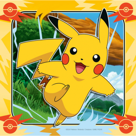 Puzzle 3x49 piezas pokemon