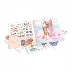 Cuaderno con calcomanias top model dress me kitty