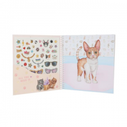 Cuaderno con calcomanias top model dress me kitty