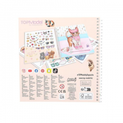 Cuaderno con calcomanias top model dress me kitty