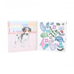 Cuaderno con calcomanias top model dress me doggy