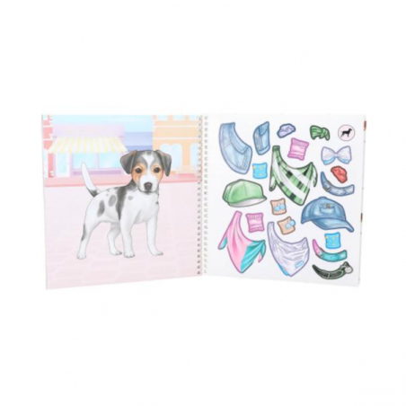 Cuaderno con calcomanias top model dress me doggy