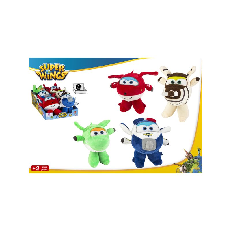 Con los peluches de tus PERSONASsonajes favoritos de SUPER WINGS podrás jugar y decorar tu habitació