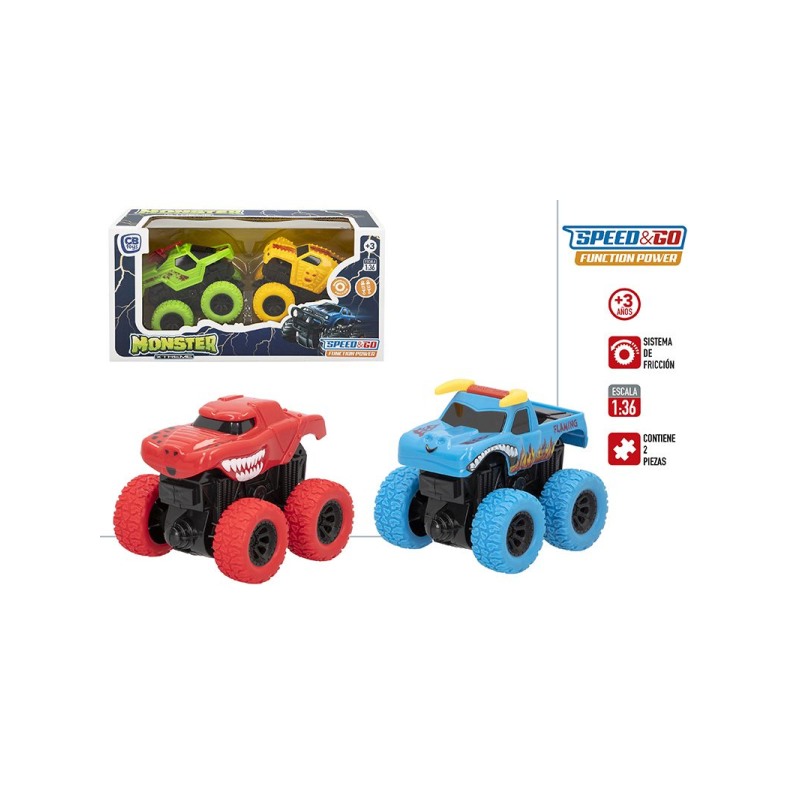 SPEED AND GO SET 2 COCHES FRICCION SURTIDO