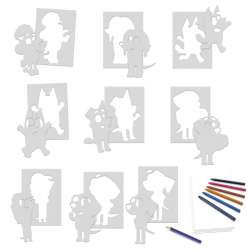 Templates bluey creative activity set