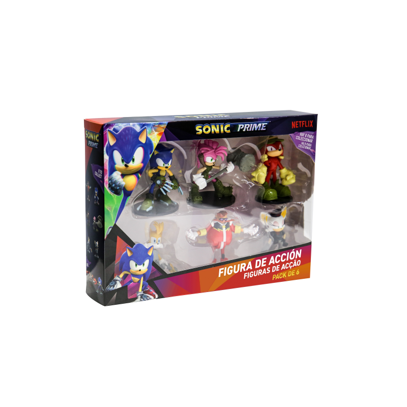 SONIC FIGURA ARTICULADA PACK 6 EN CAJA DELUXE