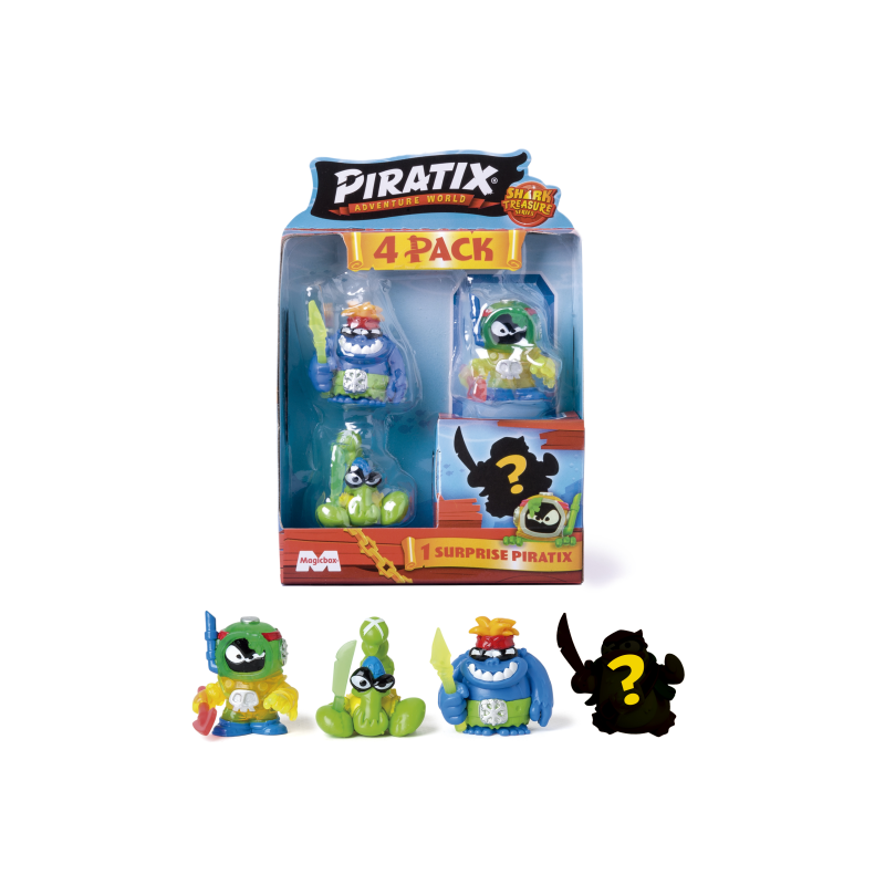 PIRATIX SHARK TREASURE FOUR PACK SURTIDO