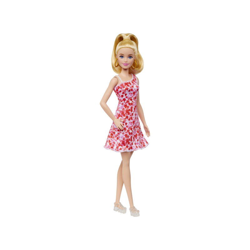 BARBIE FASHIONISTA VESTIDO ROSA FLORES