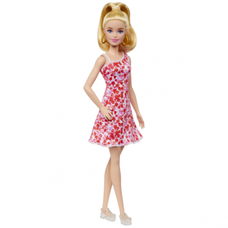 BARBIE FASHIONISTA VESTIDO ROSA FLORES