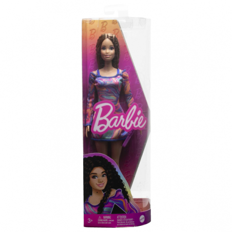 Barbie fashionista vestido estampado marmol