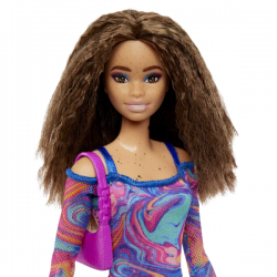 Barbie fashionista vestido estampado marmol