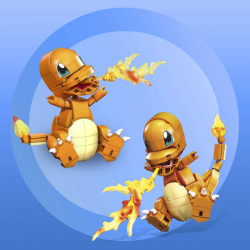 Mega construx pokemon construye y muestra charmander