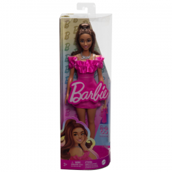 Barbie fashionistas vestido rosa con volantes