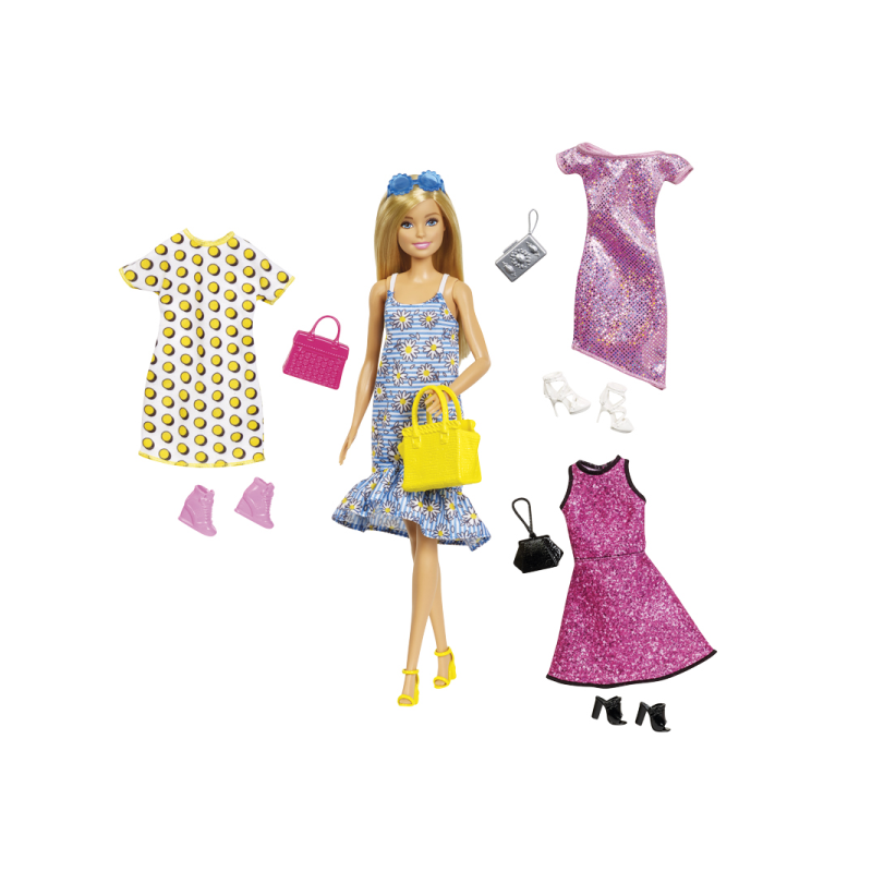 BARBIE FASHIONISTA CON 4 MODAS