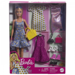 Barbie fashionista con 4 modas