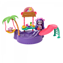 ENCHANTIMALS SUNSHINE ISLAND MUÑECA MONO CON PISCINA Y ACCESORIOS