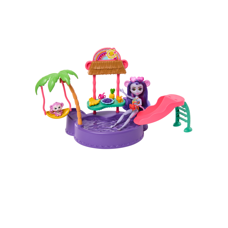 ENCHANTIMALS SUNSHINE ISLAND MUÑECA MONO CON PISCINA Y ACCESORIOS