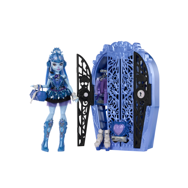 MONSTER HIGH SKULLTIME SECRETS 4 MUÑECA ABBEY BOMINABLE CON ARMARIO