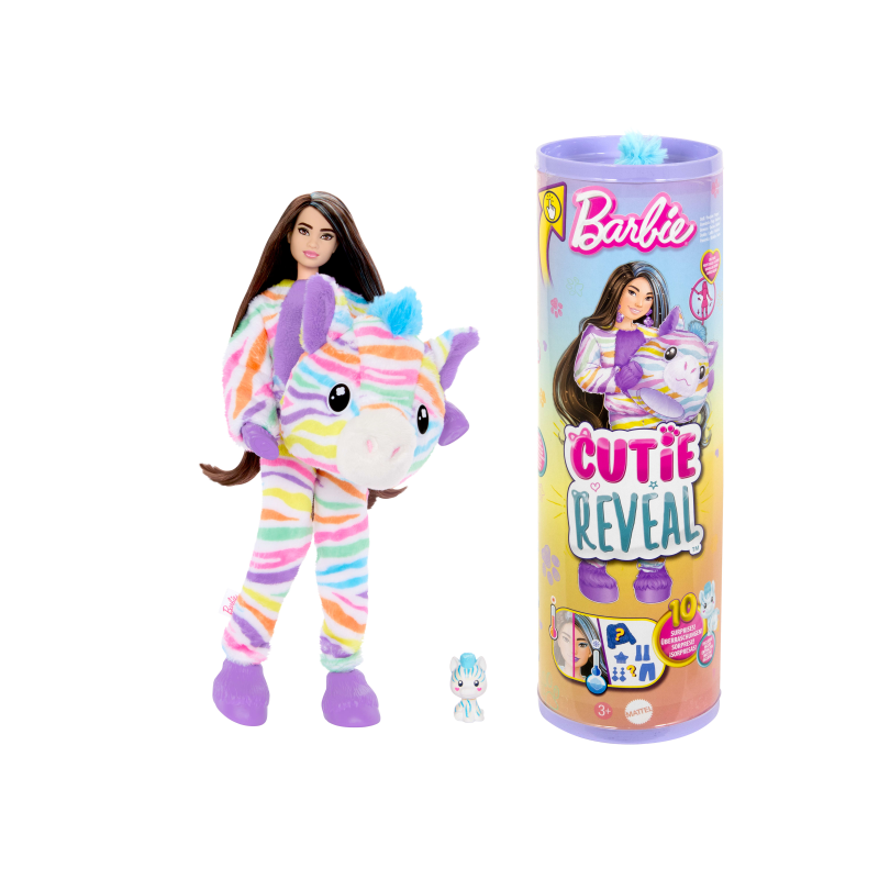 BARBIE CUTIE REVEAL SUEÑOS DE COLORES MUÑECA CEBRA