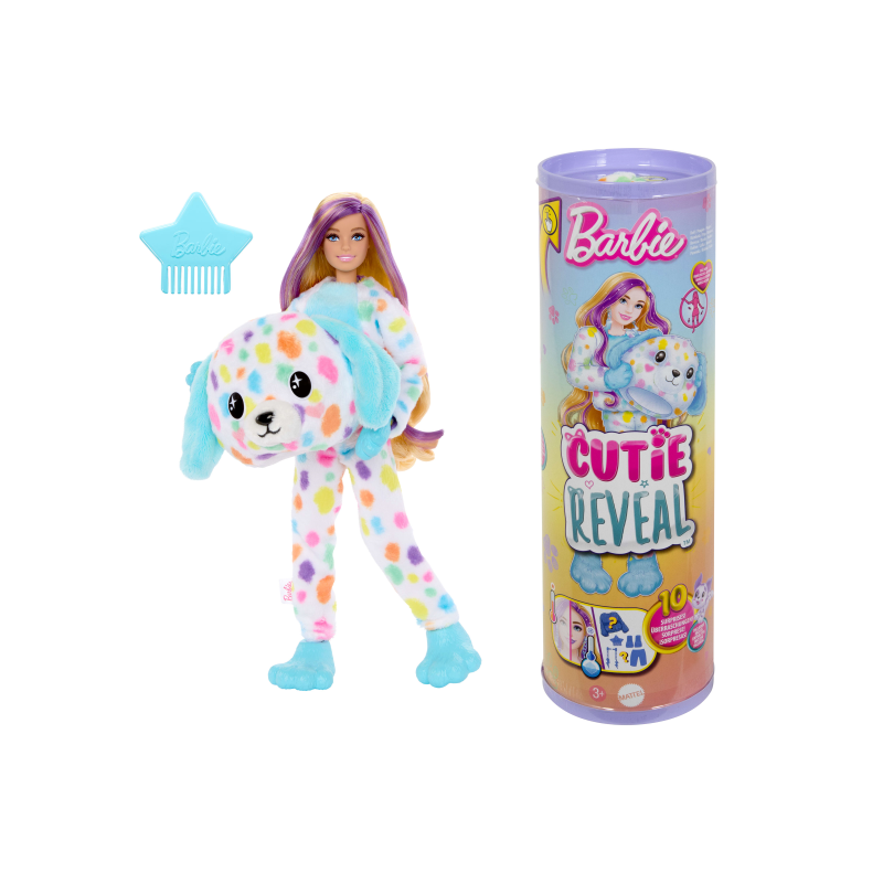 BARBIE CUTIE REVEAL SUEÑOS DE COLORES MUÑECA PERRO DALMATA