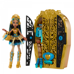 MONSTER HIGH SKULLTIME SECRETS 4 MUÑECA CLEO DE NILE CON ARMARIO