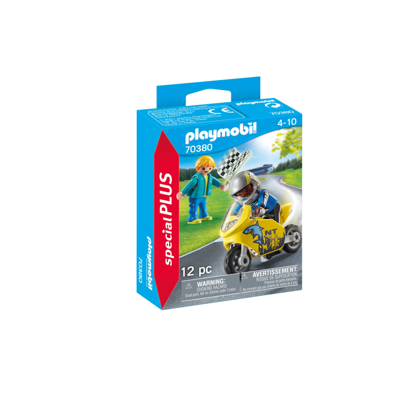 CHICOS CON MOTO DE CARRERAS PLAYMOBIL SPECIAL PLUS