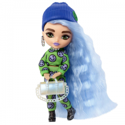 BARBIE EXTRA MINI PELO AZUL HIELO