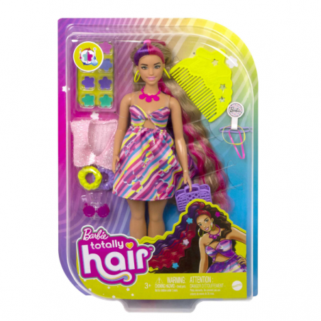 Barbie totally hair pelo extralargo flor