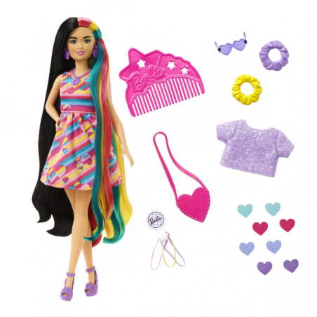 BARBIE TOTALLY HAIR PELO EXTRALARGO CORAZON