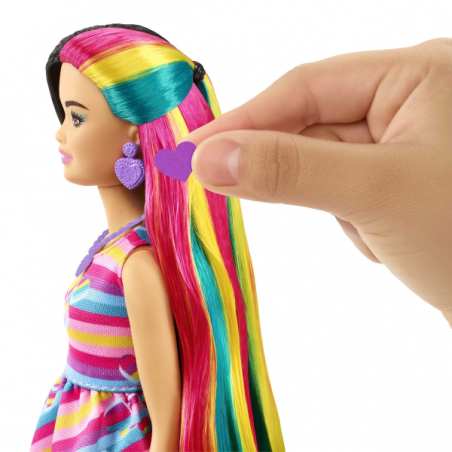 Barbie totally hair pelo extralargo corazon