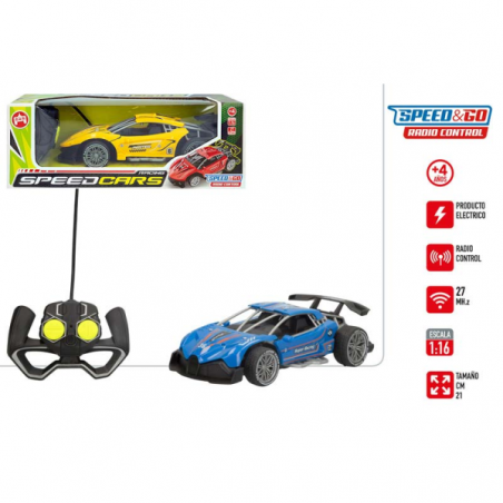 COCHE RC RACER FULL FUNCTION 1:16 21CM SPEED AND GO SURTIDO