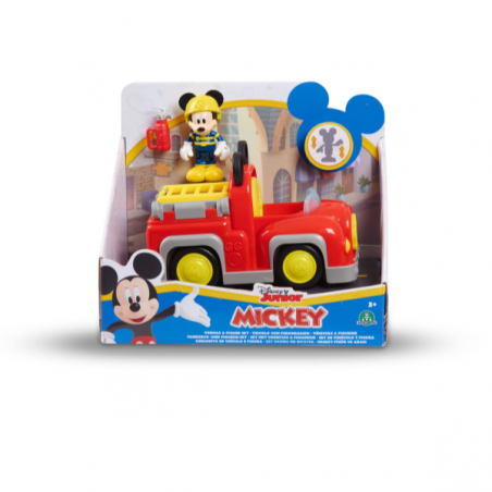 Mickey figura articulada con vehiculo surtido