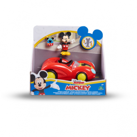 Mickey figura articulada con vehiculo surtido