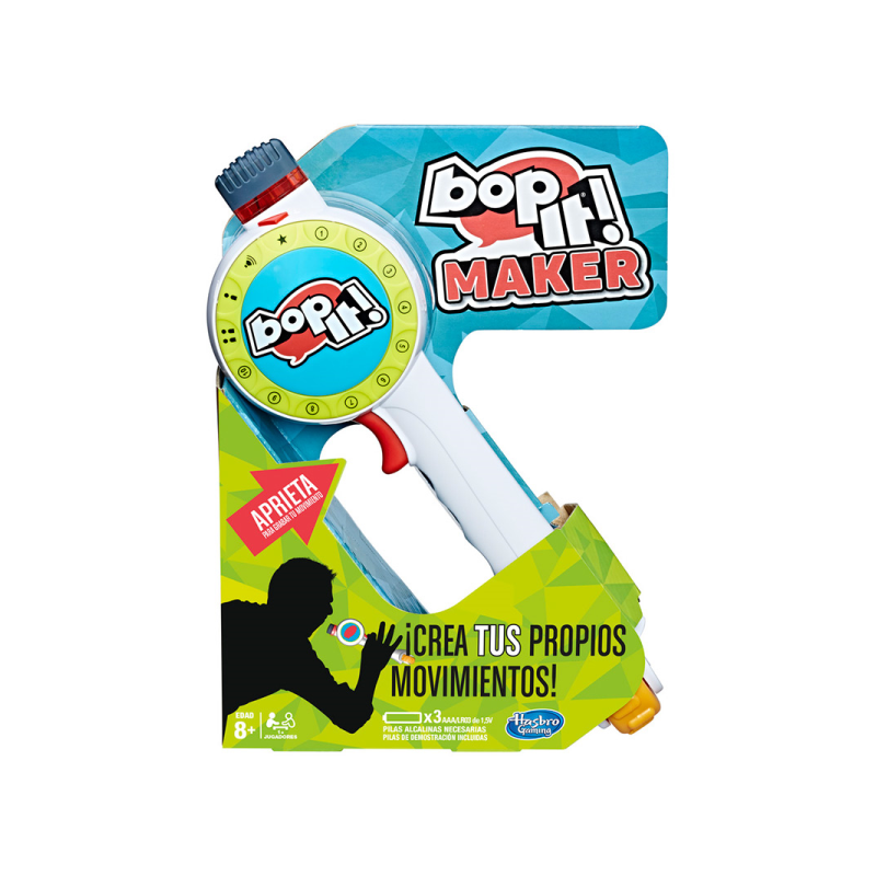 El Bop It Maker es el juego de Bop It tradicional pero en una versión diferente. Este juego de Bop I