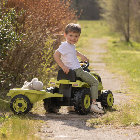 Tractor farmer xl verde con remolque