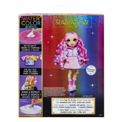 Rainbow high muñeca watercolor and create tie-dye - ojos morados