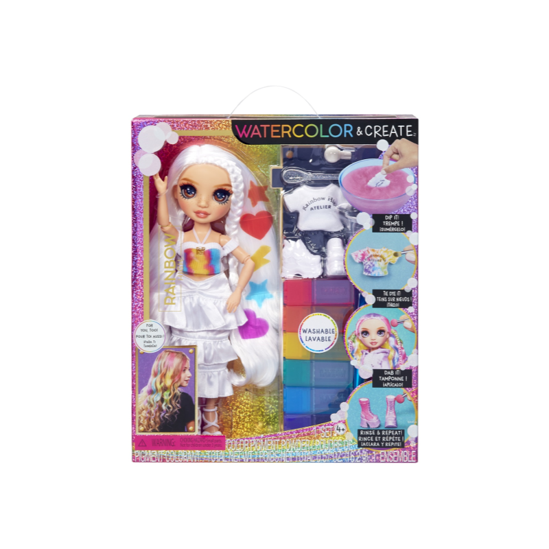 RAINBOW HIGH MUÑECA WATERCOLOR AND CREATE TIE-DYE - OJOS MARRONES