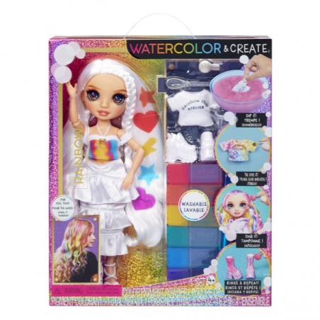 RAINBOW HIGH MUÑECA WATERCOLOR AND CREATE TIE-DYE - OJOS MARRONES