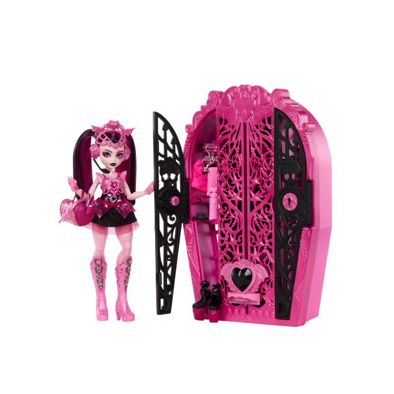 MONSTER HIGH SKULLTIME SECRETS 4 MUÑECA DRACULAURA CON ARMARIO