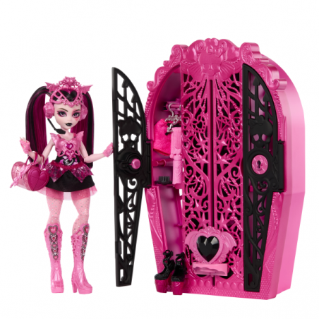 MONSTER HIGH SKULLTIME SECRETS 4 MUÑECA DRACULAURA CON ARMARIO