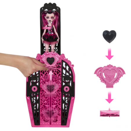 Monster high skulltime secrets 4 muñeca draculaura con armario