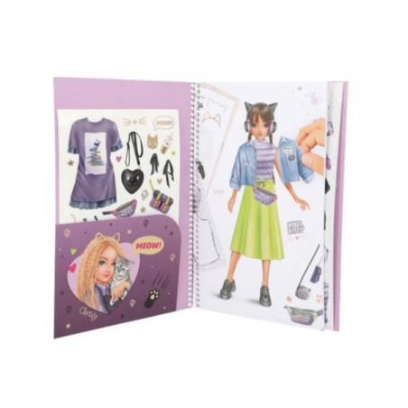 Top model cuaderno dress me up grande rebel kitty