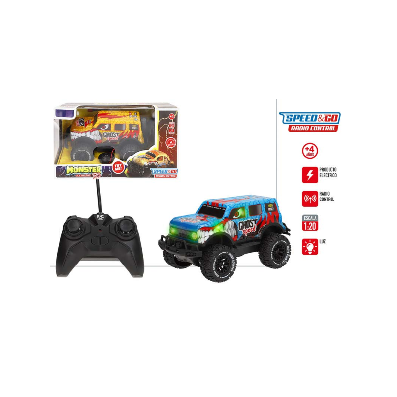 COCHE RC 1:20 FULL FUNCTION CON LUZ SPEED AND GO SURTIDO