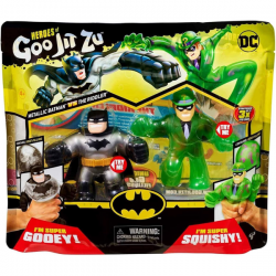 PACK 2 FIGURAS GOO JIT ZU DC HEROES METALLIC BATMAN VS THE RIDDLER