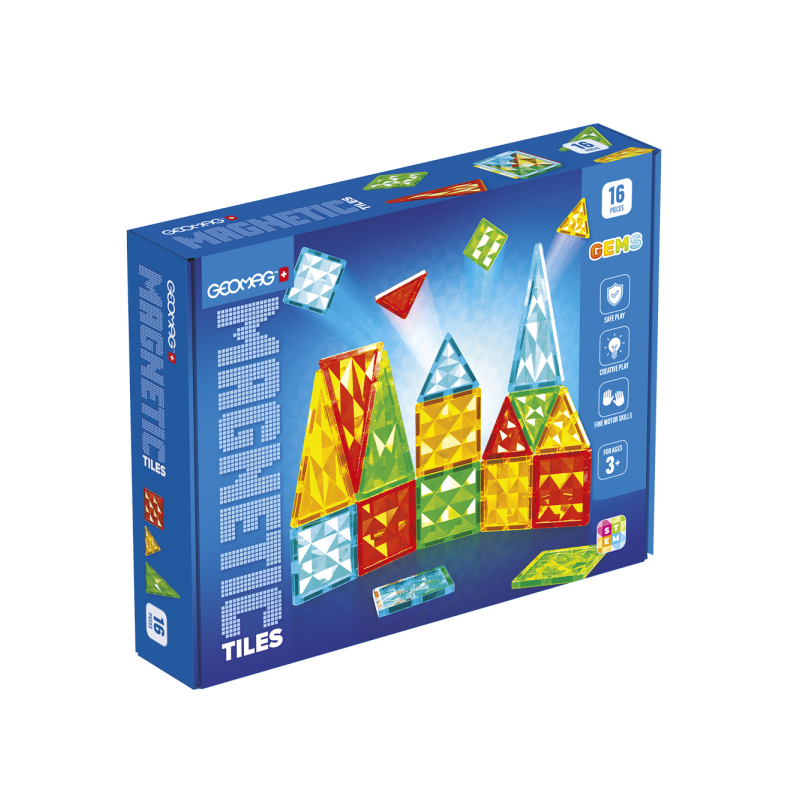 GEOMAG MAGNETIC TILES GEMS 16